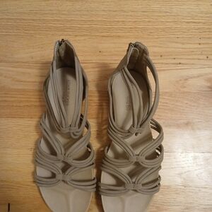 Adam Tucker Beige Strappy Sandals